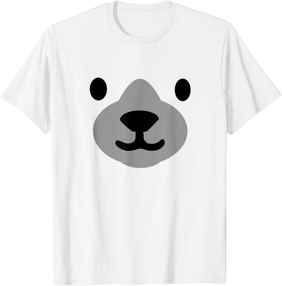 Polar Bear Halloween Animal Costume Top Polar Bear Halloween Costume Shirt Funny Adults Kids T-Shirt - White