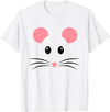 Halloween Rat Mouse T Rat Mouse Face Costume Funny Halloween T-Shirt - White