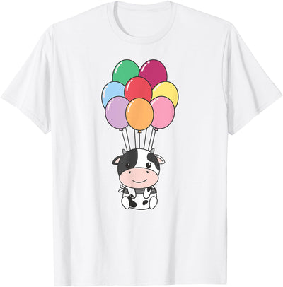 Cute Balloon Animals for Birthday Cow Flies with Colorful T-Shirt