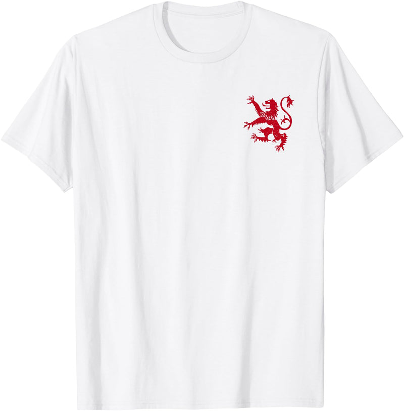 SCOTTISH RED LION Scotland RED Lion Rampant Symbol T-Shirt - White
