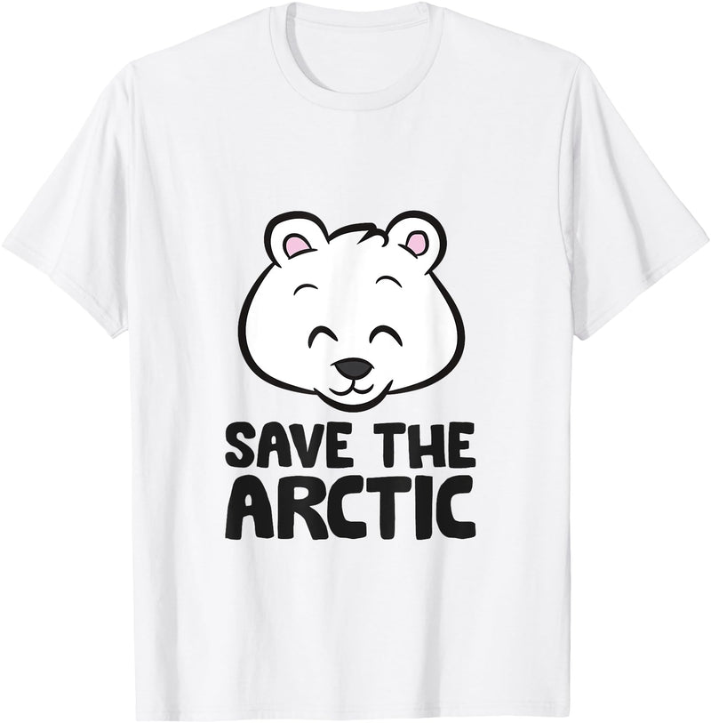 Arctic Polar Bear Gifts And Tees Save The Arctic Global Warming Climate Change Polar Bear T-Shirt - White