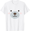 Stylish Lazy Halloween Costumes Polar Bear Face Halloween Costume Kids Toddler Baby 5T 4T T-Shirt - White