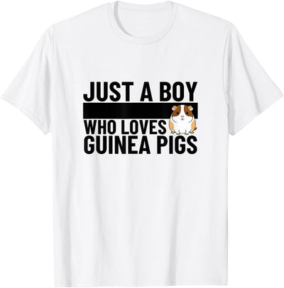 Just A Boy Who Loves Guinea Pigs Funny Guinea Pig T-Shirt