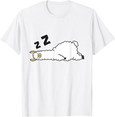 Sleeping Animals Tees And Gifts Llama Sleeping Tired Llama Napping Llama T-Shirt