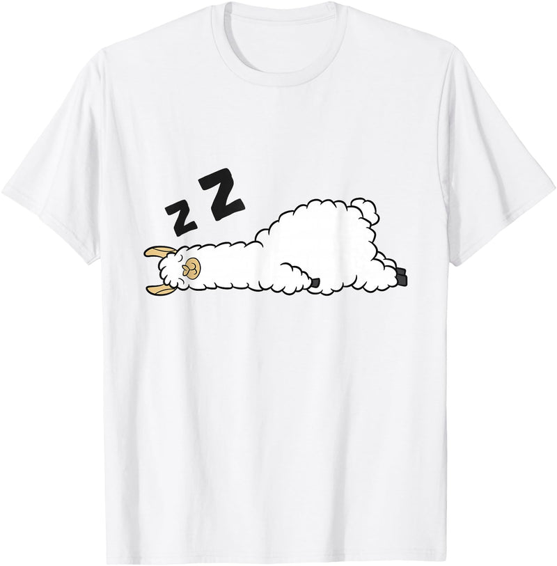 Sleeping Animals Tees And Gifts Llama Sleeping Tired Llama Napping Llama T-Shirt - White