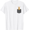Pocket Bunny - Men Rabbit Pocket T-Shirt in White