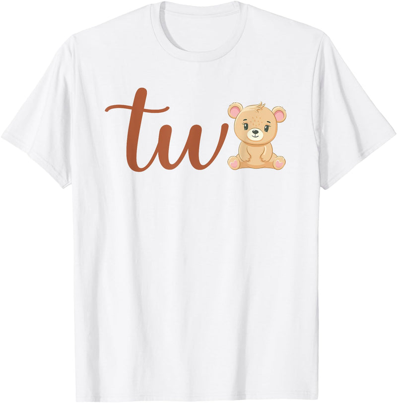 Family Birthday Bear Gifts Two of The Birthday Boy Bear 1st Birthday Party Boy T-Shirt - White