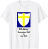 Bear Cave Designs British 8th Army, WW2, Desert Rats T-Shirt - White