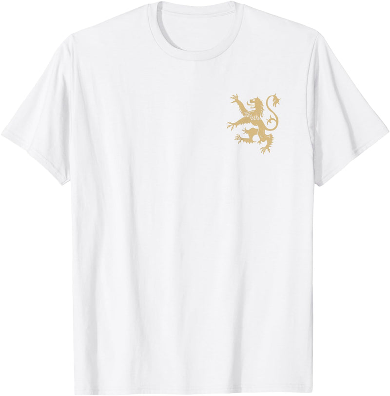 SCOTTISH LION SYMBOL Scotland Lion Rampant Symbol Golden T-Shirt - White