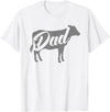 Cow Dad Apparel Daddy Cow for Dad's Who Lover Cows T-Shirt - White