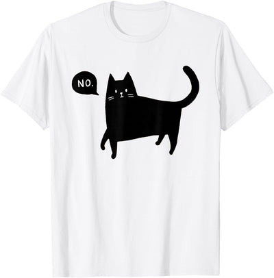 Black Cat Says No T-Shirt