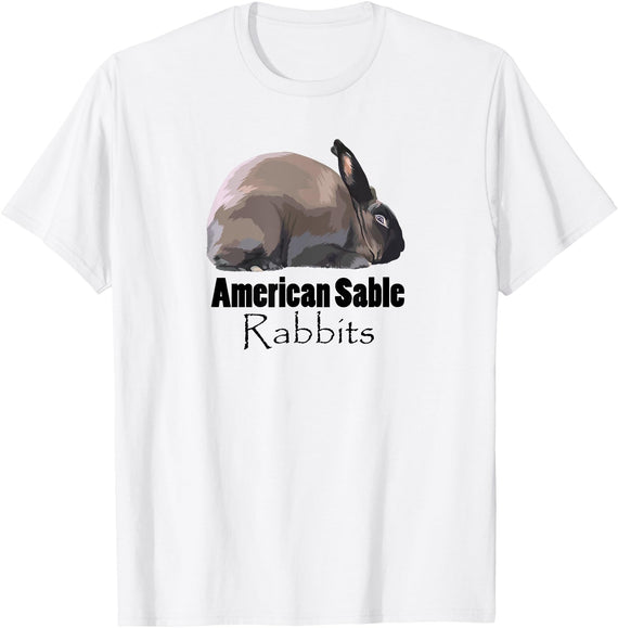 American Sable Rabbits for Pet Animal Fans T-Shirt in White