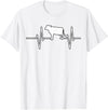 Animal Funny Farmer Farmers Gift Cow Cattle Beef Heartbeat Funny T-Shirt - White