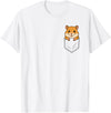 Funny Hamster Peeking in Pocket Animal Lover Men Women Kids T-Shirt - White