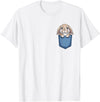 Cute Pocket Rabbit Lovers Bunny Mom T-Shirt in White