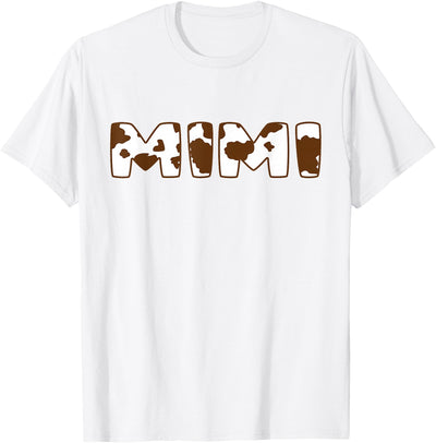 Cow Print for Family Matching Outfits Mimi Cow Brown White T-Shirt