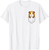 Animal In Pocket Tee Funny Guinea Pig Peeking in Pocket Cavy Rodent Animal Lover T-Shirt - White