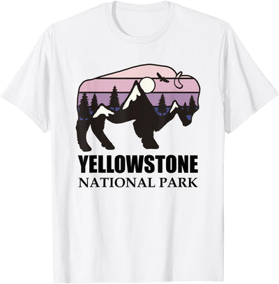 Cow Retro Bison Yellowstone National Park Vintage Buffalo T-Shirt