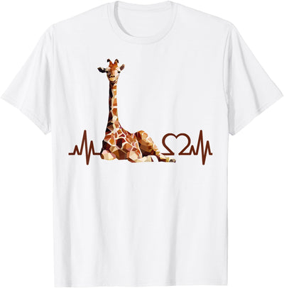Birthday Giraffe Heartbeat Shirt for Woman Man Kids T-Shirt