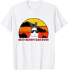 Best Bunny Dad Ever Rabbit Jumper - Dad T-Shirt in White