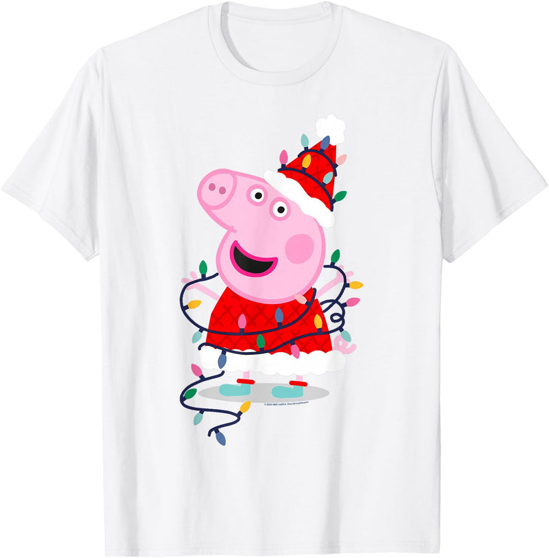 Peppa Pig Christmas Lights T-Shirt - White