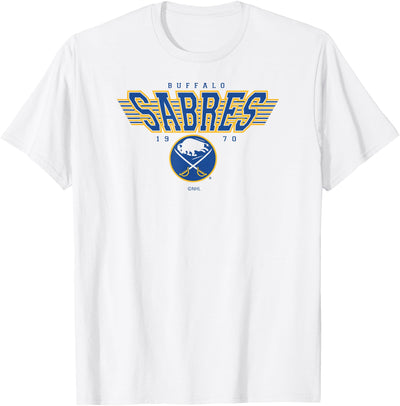 Cow Buffalo Sabres Laser White Officially T-Shirt