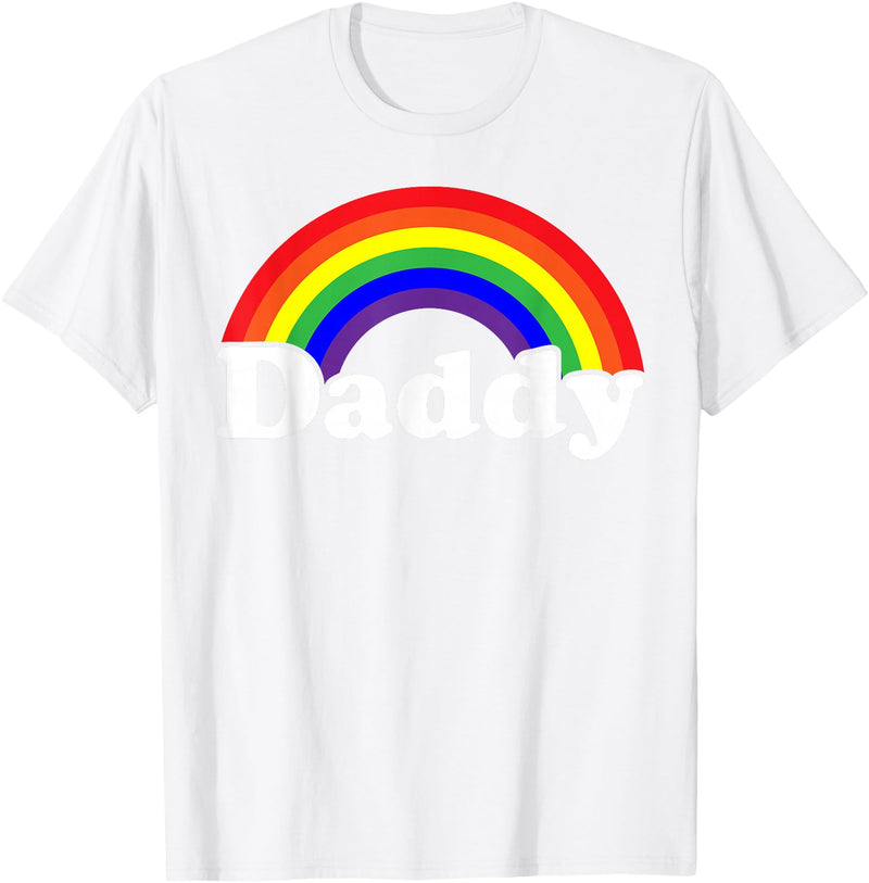 Gay Pride Parade Event Frestival Shirt Co Mens Damn Daddy Gay Pride Parade Daddy Masc Man LGBTQ Dad T-Shirt - White