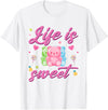 Funny gummy bear lover gummy bear candy Gummy Bear Life is Sweet Candy Gummy Bear T-Shirt - White