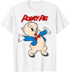Looney Tunes Porky Pig Vintage Portrait T-Shirt - White