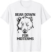 Bee Kind Tees Funny College Tests - Bear Down For Midterms T-Shirt - White