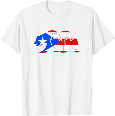 Papi Bear Puerto Rico Flag Boricua T-Shirt