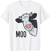Cow Farm Animal Tees For Cow Lovers Cow Moo Farm Animal Funny Cow T-Shirt - White