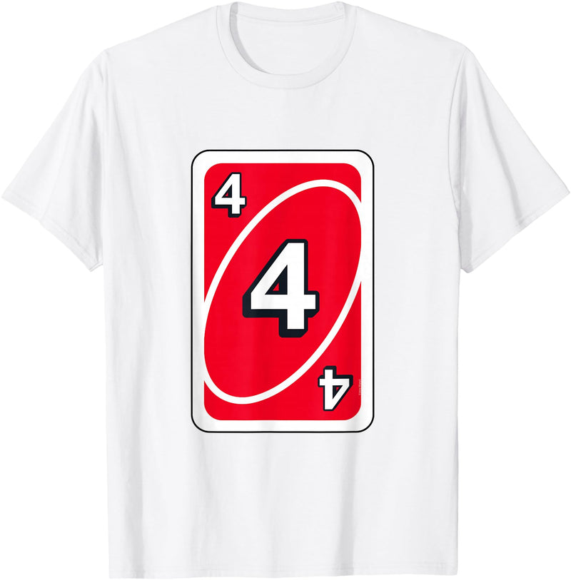 UNO Halloween Red 4" Card T-Shirt - White