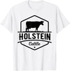 Farm and Holstein Cow for Men and Cattle Clothing Holstein Cattle - Holstein Cow for Farmers T-Shirt - White
