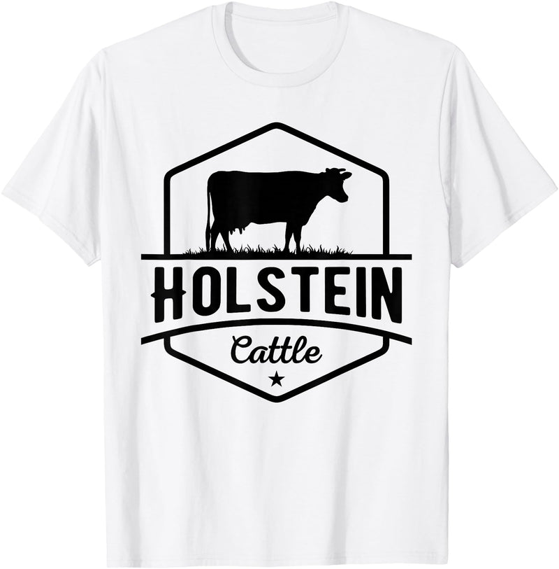 Farm and Holstein Cow for Men and Cattle Clothing Holstein Cattle - Holstein Cow for Farmers T-Shirt - White