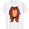The Easy Costume Idea Shop Bear Halloween Costume Shirt - Brown Grizzly Bear T-Shirt - White