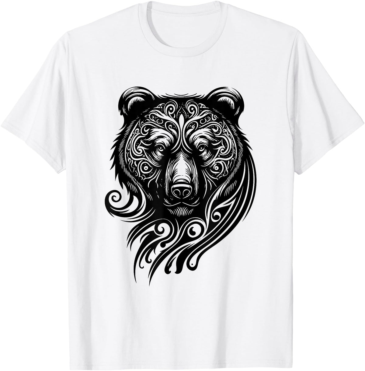 Best Tribal Tattoo Designs I Trends I Born for Art Bear Grizzly Nordic Indian Celtic Mythology Wild Animal Fan T-Shirt - White