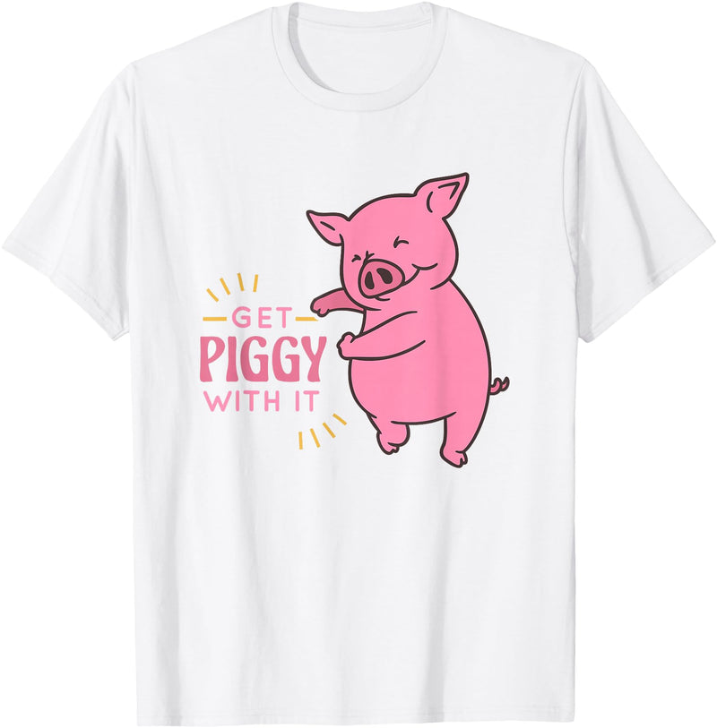 Cute Animal Pigs Clothing For Children And Adults Funny and Cute Pig Saying for Kids and Adults T-Shirt - White