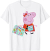 Peppa Pig Ready to Travel UK to USA Suitcase Camara Glasses T-Shirt - White