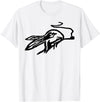 Rabbit Smoking a Pipe T-Shirt in White