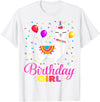 Birthday Llama Shirts Gift Cute Llama Shirt Party Animal Funny Gift for Birthday Girl T-Shirt - White