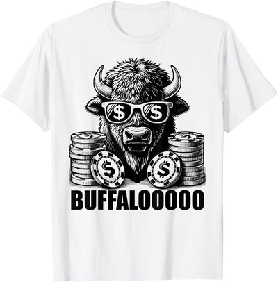 Cow Lucky Buffalo Casino Slot Machine Buffalooooo Gambling T-Shirt