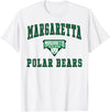 Official High School Fan Gear Margaretta High School Polar Bears T-Shirt C1 T-Shirt - White