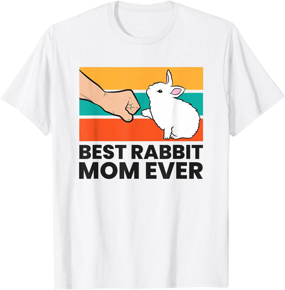 Best Rabbit Mum of All Time Funny Rabbit T-Shirt in White