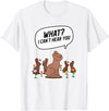 What? I Can't Hear You Funny Chocolate Bunny Rabbit T-Shirt in White