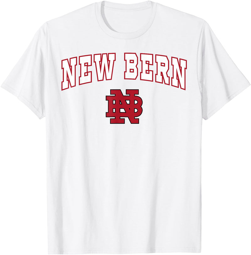 Official High School Fan Gear New Bern High School Bears T-Shirt C2 T-Shirt - White
