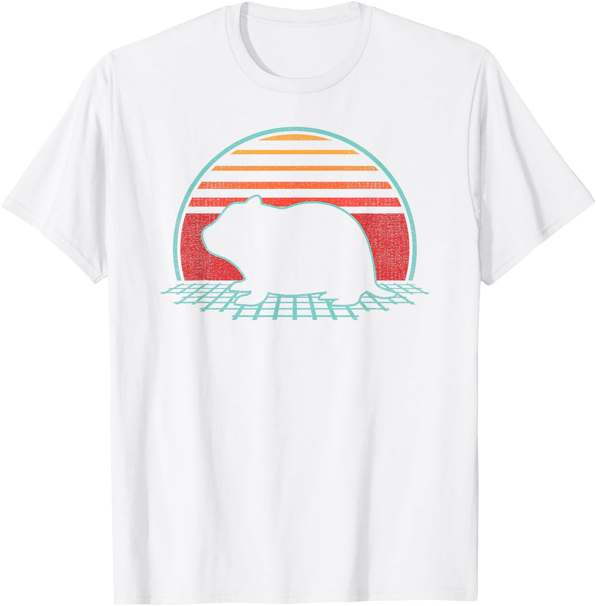 Hamster Lover Animal Retro Vintage 80s Style T-Shirt - White