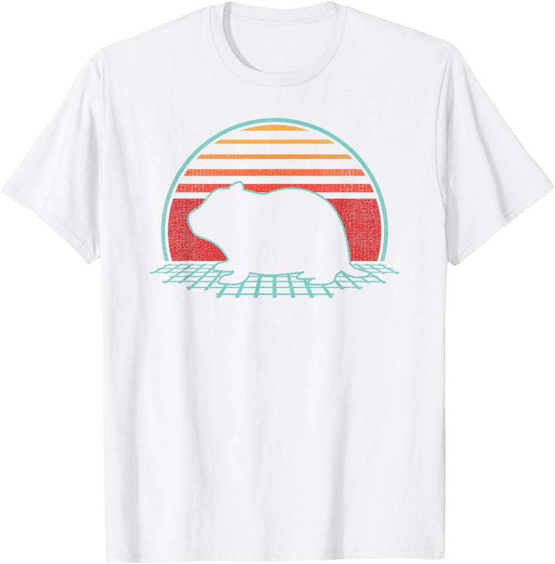 Hamster Lover Animal Retro Vintage 80s Style T-Shirt - White