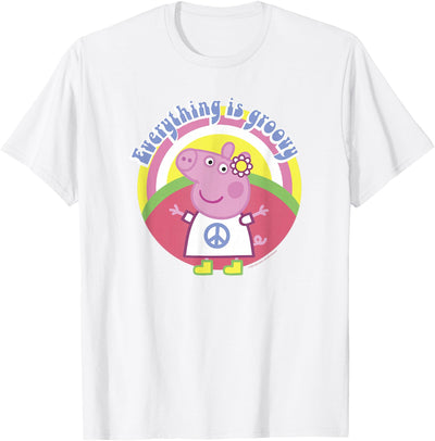 Everything Is Groovy Retro Style Peace Sign T-Shirt