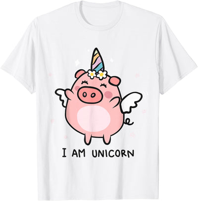 Funny I am a Unicorn Pigs Can Fly Unicorn Girls Womens Men T-Shirt